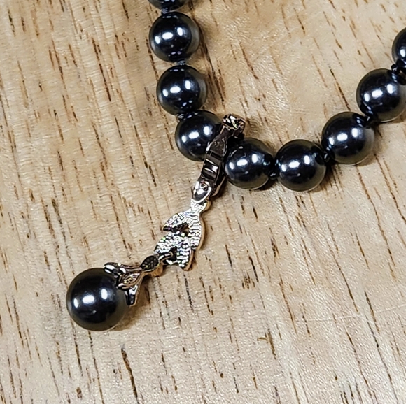 Blue/Gray Pearl Necklace - Picture 3 of 6